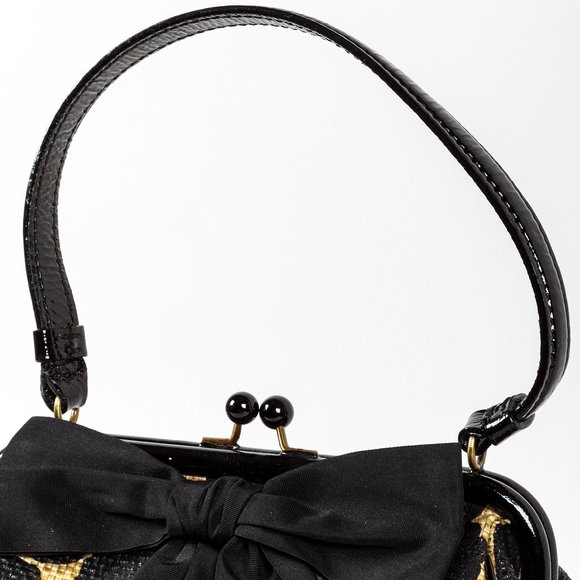 Moschino Cheap and Chic Animal Print Woven Handbag - Picture 7 of 11